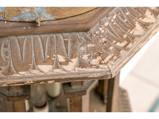 Antique Carved Wood Lantern 