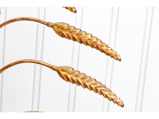 Vintage Italian Gilt Triple-light Wall Sconces