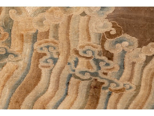 Massive Gilt Framed Imperial Chinese Embroidered Garment Panel