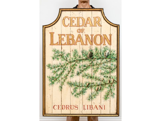 Cedar Of Lebanon Painted Wood Panel Advertisment