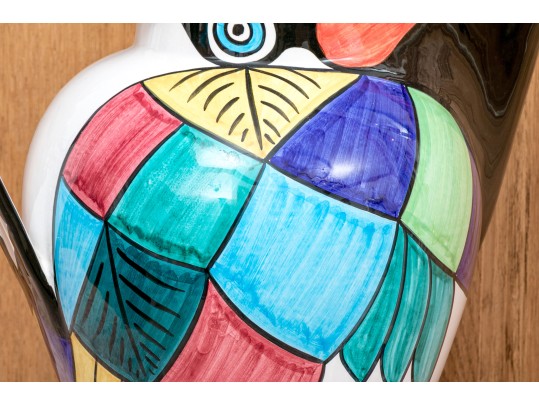 Gazia-Deruta Italian Majolica Toucan Pitcher 