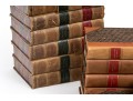 Collection In Excess Of 25 Semi Antique & Antique Leather Bound Books