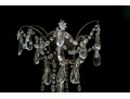Antique French 6-light Cut Crystal And Beaded Chandelier 