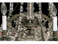 Antique French 6-light Cut Crystal And Beaded Chandelier 