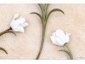 Collection Of 9 Porcelain And Metal White Tulips 