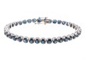 18K White Gold And Sapphire Line Bracelet