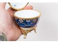 Limoges Egg Shaped Box With Portrait Medallions Of Beauties