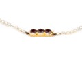 Graduated Cultured Pearl Necklace, 14K And Garnet Clasp