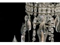 Antique French 6-light Cut Crystal And Beaded Chandelier 