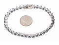 18K White Gold And Sapphire Line Bracelet