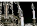 Antique French 6-light Cut Crystal And Beaded Chandelier 