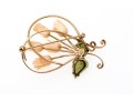 Timeless Carved Coral Floral 18K Brooch