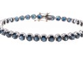 18K White Gold And Sapphire Line Bracelet