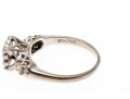 Elegant 14K White Gold And Diamond Ring, Size 7.5+