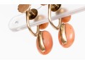 Elegant 14K And Coral Vintage Screw Back Earrings