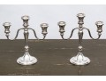 Pair Of Italian Silver Plated Candelabra