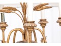 Italian Gilt 5-light Gilt Metal/composite Wheat Sheaf Chandelier