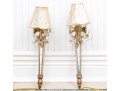 Stonefish Shaded Single Light Mirrored And Gilt Sconces