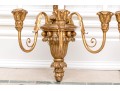 Vintage Italian Gilt Triple-light Wall Sconces