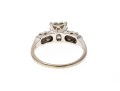 Elegant 14K White Gold And Diamond Ring, Size 7.5+
