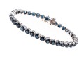 18K White Gold And Sapphire Line Bracelet