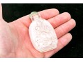 Chinese Glass Snuff Bottle With Carve Kylin Decoration