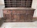 Impressive Two Part Oak Breakfront Cupboard