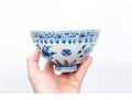 Chinese Underglaze Blue And White Porcelain Footed Bowl