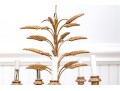 Italian Gilt 5-light Gilt Metal/composite Wheat Sheaf Chandelier