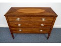 Antique Satinwood Inlaid Mahogany Chest Of Drawers