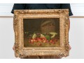 19th Century English School, Oil On Canvas Cherry Still Life