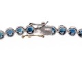 18K White Gold And Sapphire Line Bracelet