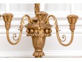 Vintage Italian Gilt Triple-light Wall Sconces