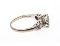 Elegant 14K White Gold And Diamond Ring, Size 7.5+