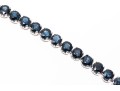 18K White Gold And Sapphire Line Bracelet