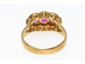 Charming 14K Pink Sapphire And Diamond Ring, Size 8.75+