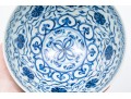 Chinese Underglaze Blue And White Porcelain Footed Bowl
