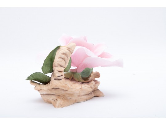 Boehm Porcelain Pink Flower Sculpture 