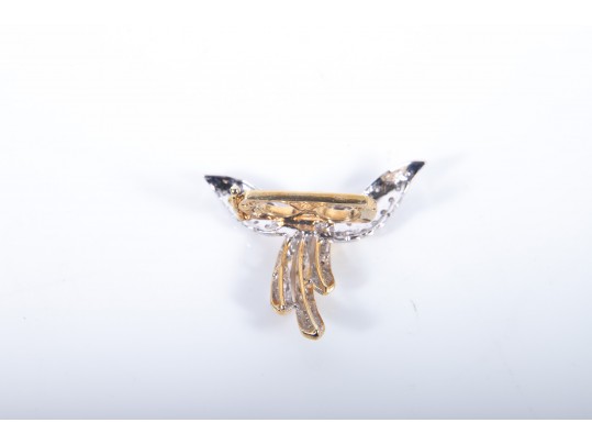 14k White And Yellow Gold Diamond Pendant