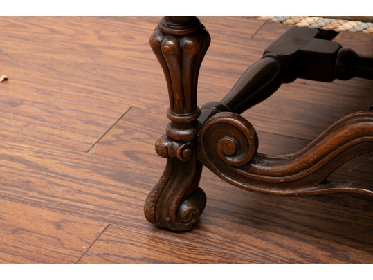 Queen Anne Style Upholstered Wing Chair