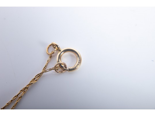 Dainty 14k Yellow Gold Opal Pendant Necklace