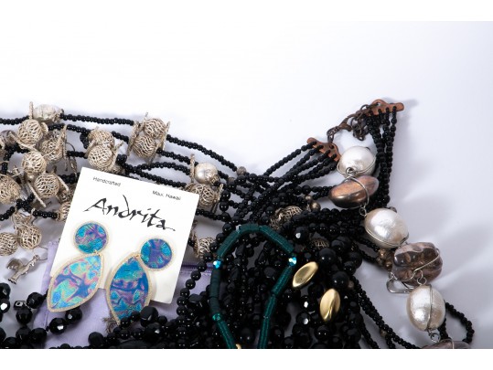 Extensive Collection Of Fashion Jewelry, Including Many Necklaces