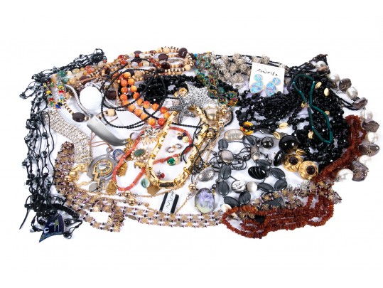 Extensive Collection Of Fashion Jewelry, Including Many Necklaces