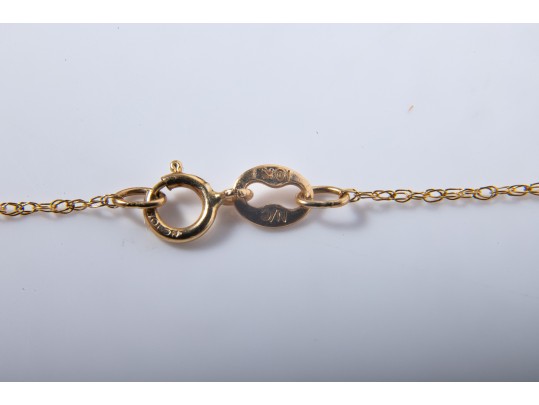 10k Yellow Gold And Amethyst Pendant Necklace