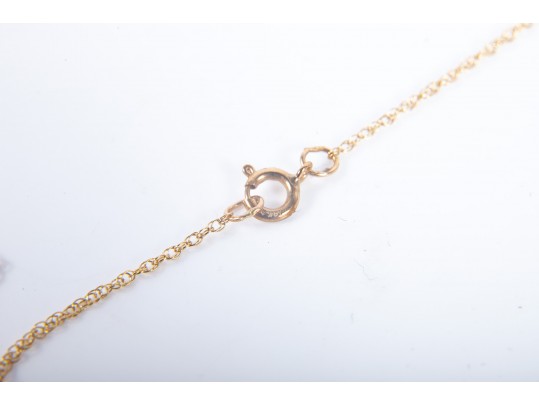 10k Yellow Gold Cultured Pearl And Diamond Pendant Necklace