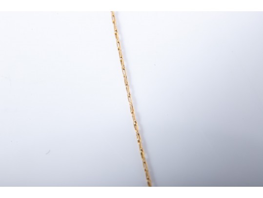 Dainty 14k Yellow Gold Opal Pendant Necklace