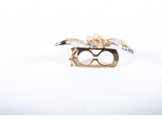 14k White And Yellow Gold Diamond Pendant