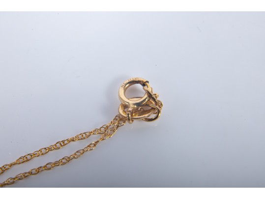 10k Yellow Gold And Amethyst Pendant Necklace