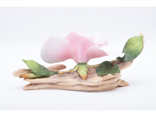 Boehm Porcelain Pink Flower Sculpture 