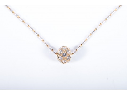 14k White And Yellow Gold Pendant Necklace